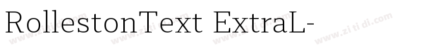RollestonText ExtraL字体转换